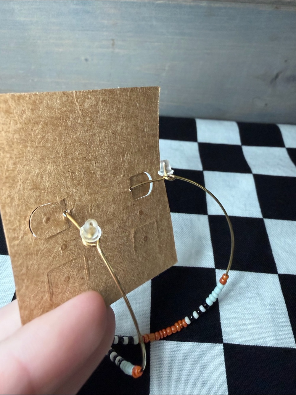 Plunder Beaded Hoop Earrings - Picture 2 of 4